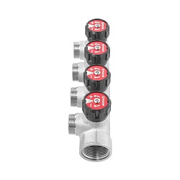 Коллектор регулирующий 1"x3/4" ЕК - 4 выхода - фото товара