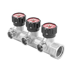 Коллектор регулирующий 1/2"x3/4" ЕК - 3 выхода - фото товара