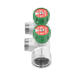 Коллекторы VER-PRO 90° с регулировочными вентилями 1" х 3/4'' ЕК под евро-конус - фото товара
