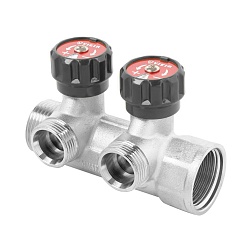 Коллектор регулирующий 1"x3/4" ЕК - 2 выхода - фото товара