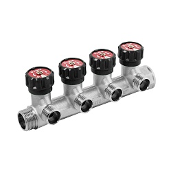 Коллектор регулирующий 1/2"x3/4" ЕК - 4 выхода - фото товара