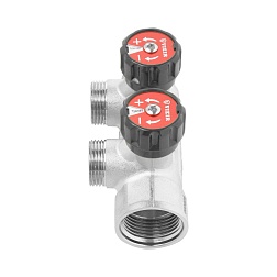 Коллектор регулирующий 1"x3/4" ЕК - 2 выхода - фото товара