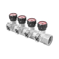 Коллектор регулирующий 1"x3/4" ЕК - 4 выхода - фото товара