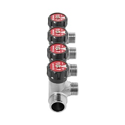 Коллектор регулирующий 1/2"x3/4" ЕК - 4 выхода - фото товара