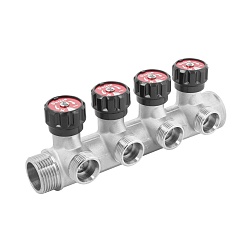 Коллектор регулирующий 1"x3/4" ЕК - 4 выхода - фото товара