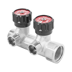 Коллектор регулирующий 1/2"x3/4" ЕК - 2 выхода - фото товара