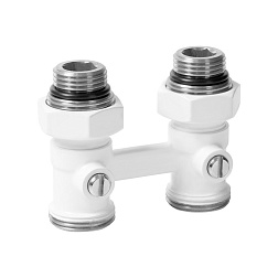 Вентиль для радиатора с шаровым затвором "Мультифлекс", прямой НР/НР - евроконус - фото товара