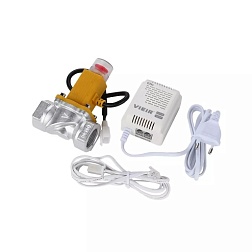 Комплект автоматического контроля загазованности (сигнализатор газа бытовой "CH4" +клапан газовый соленоидный) - фото товара