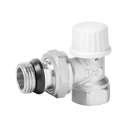 Вентиль настроечный угловой, нижний НР/ВР - фото товара