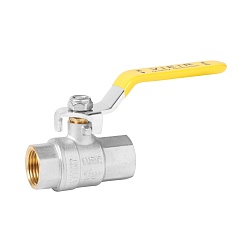 Кран шаровой для газа BР/ВР, ручка - рычаг, никелированный - фото товара