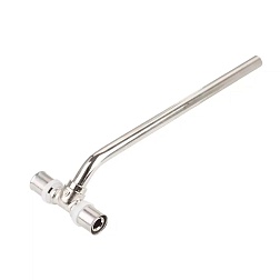 Пресс тройник радиаторный с хромированной латунной трубкой Ø15 мм - фото товара