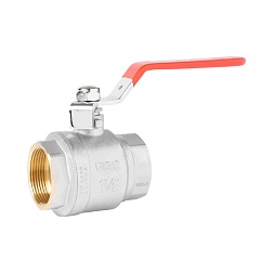 Кран шаровой ВP/ВР, ручка - рычаг, никелированный - фото товара