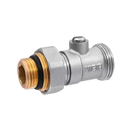 Вентиль для радиатора с  шаровым затвором "Мультифлекс", прямой ВР/НР - евроконус - фото товара