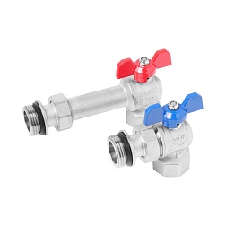 Комплект кранов с разъемным соедиением для коллекторной группы - фото товара