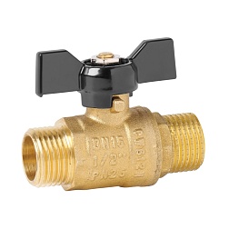 Кран шаровой HР/HР, ручка - бабочка - фото товара