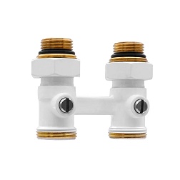 Вентиль для радиатора с шаровым затвором "Мультифлекс", прямой НР/НР - евроконус - фото товара