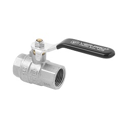 Кран шаровой VER-PRO ВР/ВР, ручка - рычаг, никелированный - фото товара