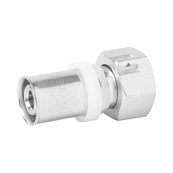 Пресс соединитель  Vieir с накидной гайкой и прокладкой из фибры 20×3/4 - фото товара