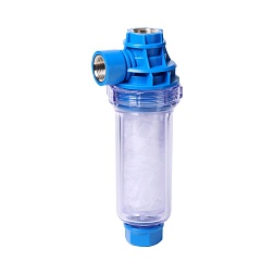 Фильтр колбовый для стиральной машины с полифосфатом угловой - фото товара