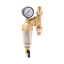 Фильтр свободного вращения с манометром для холодной воды - фото товара
