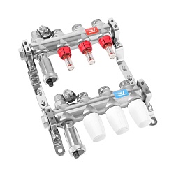 Коллекторная группа с расходомерами БЕЗ КРАНОВ - фото товара