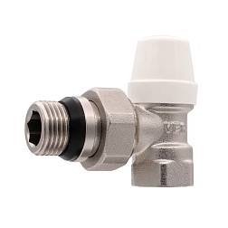 Вентиль настроечный угловой, нижний НР/НР - фото товара
