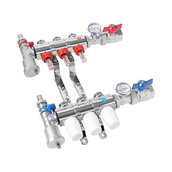 Коллекторная группа с расходомерами С КРАНАМИ - фото товара
