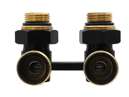 Вентиль для радиатора с шаровым затвором "Мультифлекс", прямой НР/НР - евроконус - фото товара