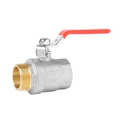 Кран шаровой НР/ВР, ручка - рычаг, никелированный - фото товара