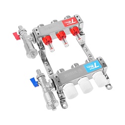 Коллекторная группа с настроечными вентилями БЕЗ КРАНОВ - фото товара