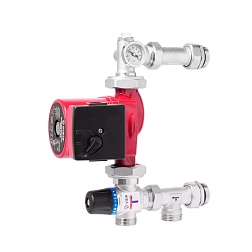 Насосно-смесительный узел с 3-х ходовым термостатическим клапаном (без насоса) - фото товара